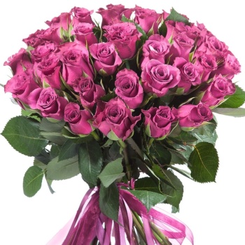 Букет из 35 розовых роз "Валькирия"