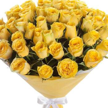 Букет из 45 желтых роз "Летний зной"