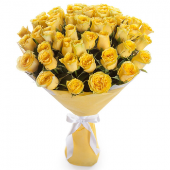 Букет из 45 желтых роз "Летний зной"