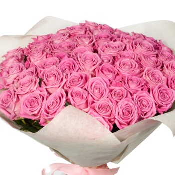 Букет из 45 розовых роз "Розовый бриллиант"